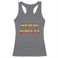 Rude Boy Racerback Tank Top Jamaican Rasta Reggae Roots Gifts Jamaica - Wonder Print Shop