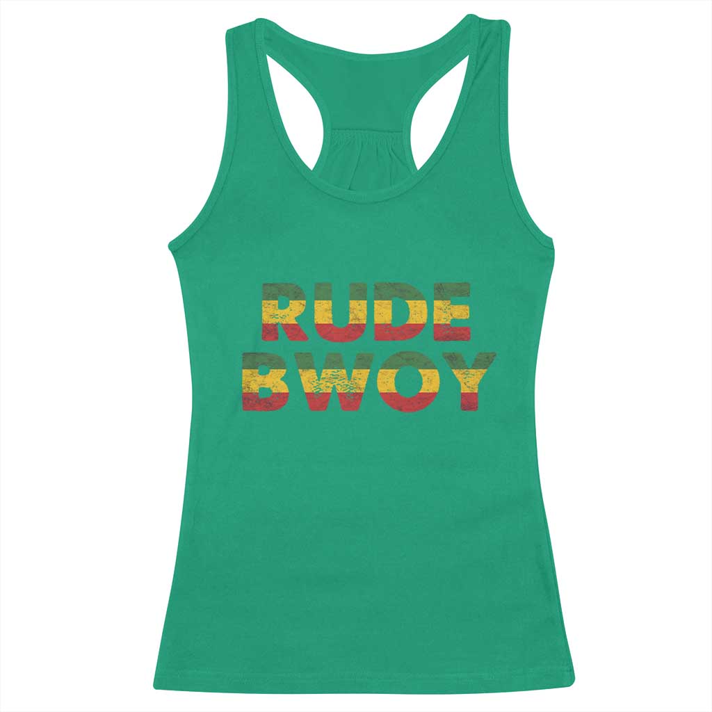 Rude Boy Racerback Tank Top Jamaican Rasta Reggae Roots Gifts Jamaica - Wonder Print Shop