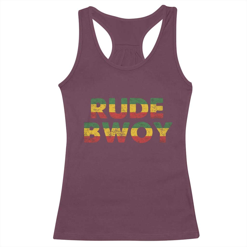 Rude Boy Racerback Tank Top Jamaican Rasta Reggae Roots Gifts Jamaica - Wonder Print Shop