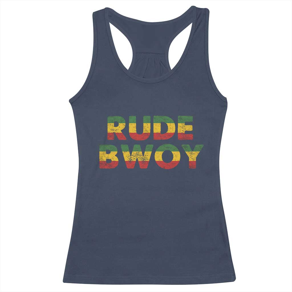 Rude Boy Racerback Tank Top Jamaican Rasta Reggae Roots Gifts Jamaica - Wonder Print Shop