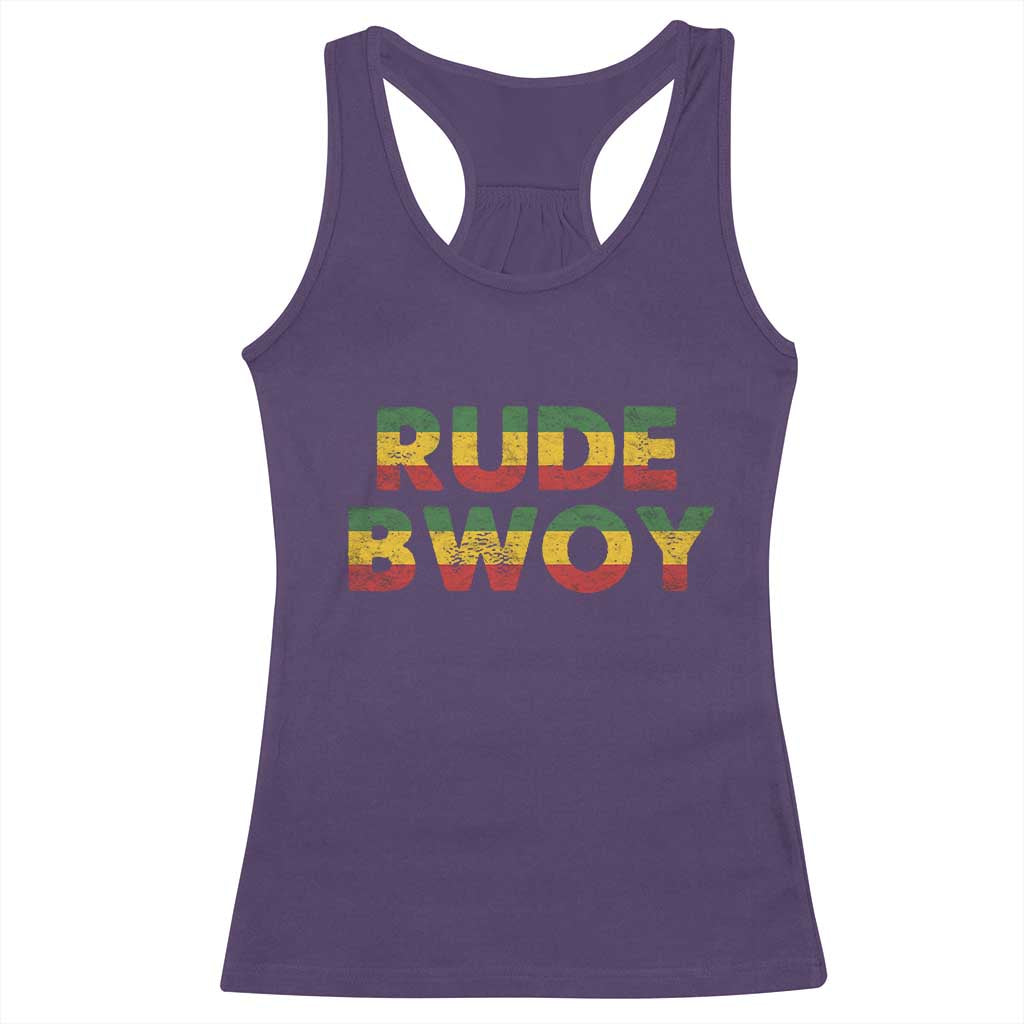 Rude Boy Racerback Tank Top Jamaican Rasta Reggae Roots Gifts Jamaica - Wonder Print Shop