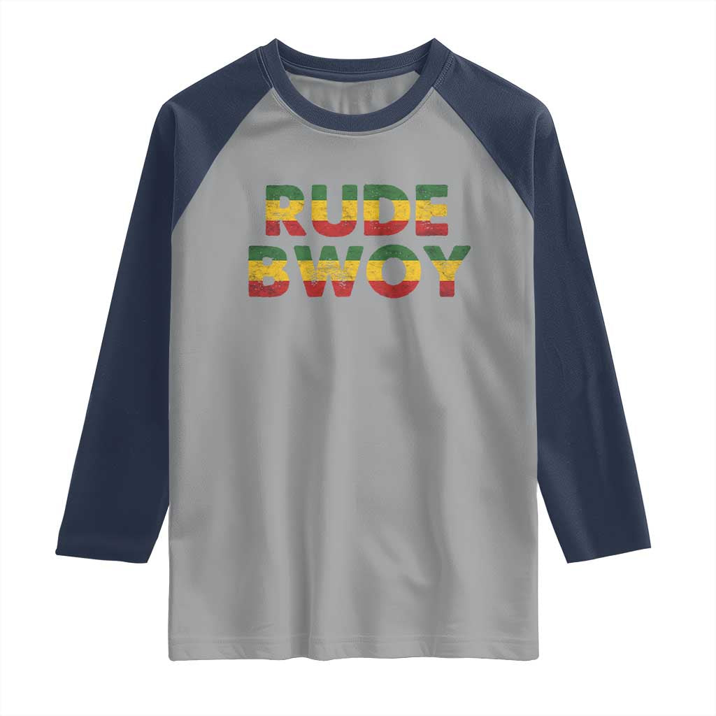 Rude Boy Raglan Shirt Jamaican Rasta Reggae Roots Gifts Jamaica - Wonder Print Shop