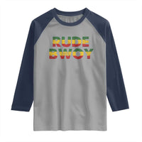 Rude Boy Raglan Shirt Jamaican Rasta Reggae Roots Gifts Jamaica - Wonder Print Shop