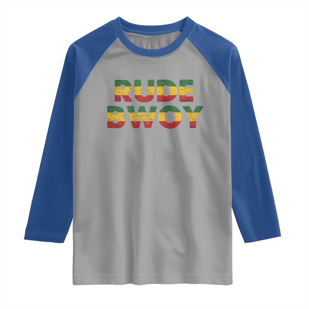 Rude Boy Raglan Shirt Jamaican Rasta Reggae Roots Gifts Jamaica - Wonder Print Shop