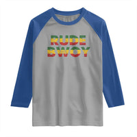 Rude Boy Raglan Shirt Jamaican Rasta Reggae Roots Gifts Jamaica - Wonder Print Shop