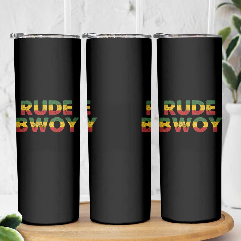 Rude Boy Skinny Tumbler Jamaican Rasta Reggae Roots Gifts Jamaica - Wonder Print Shop