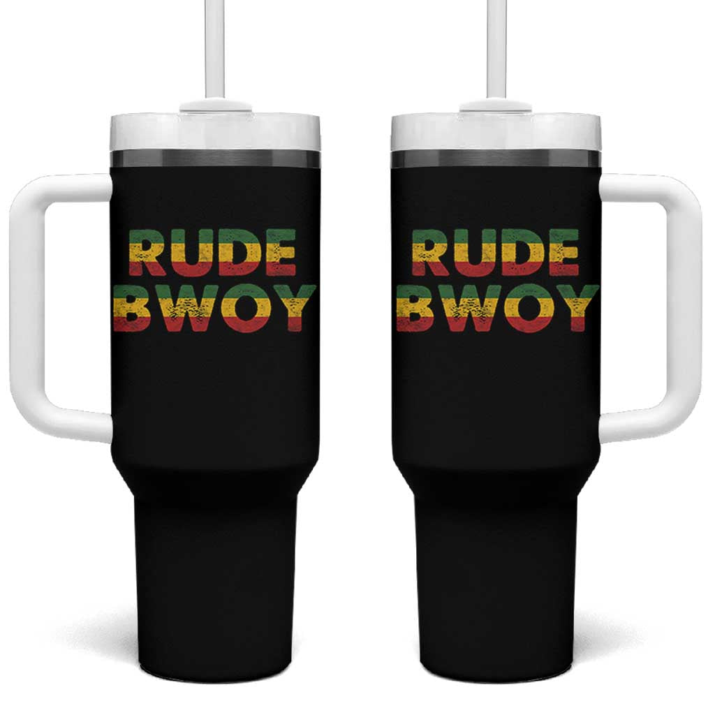 Rude Boy Tumbler With Handle Jamaican Rasta Reggae Roots Gifts Jamaica - Wonder Print Shop