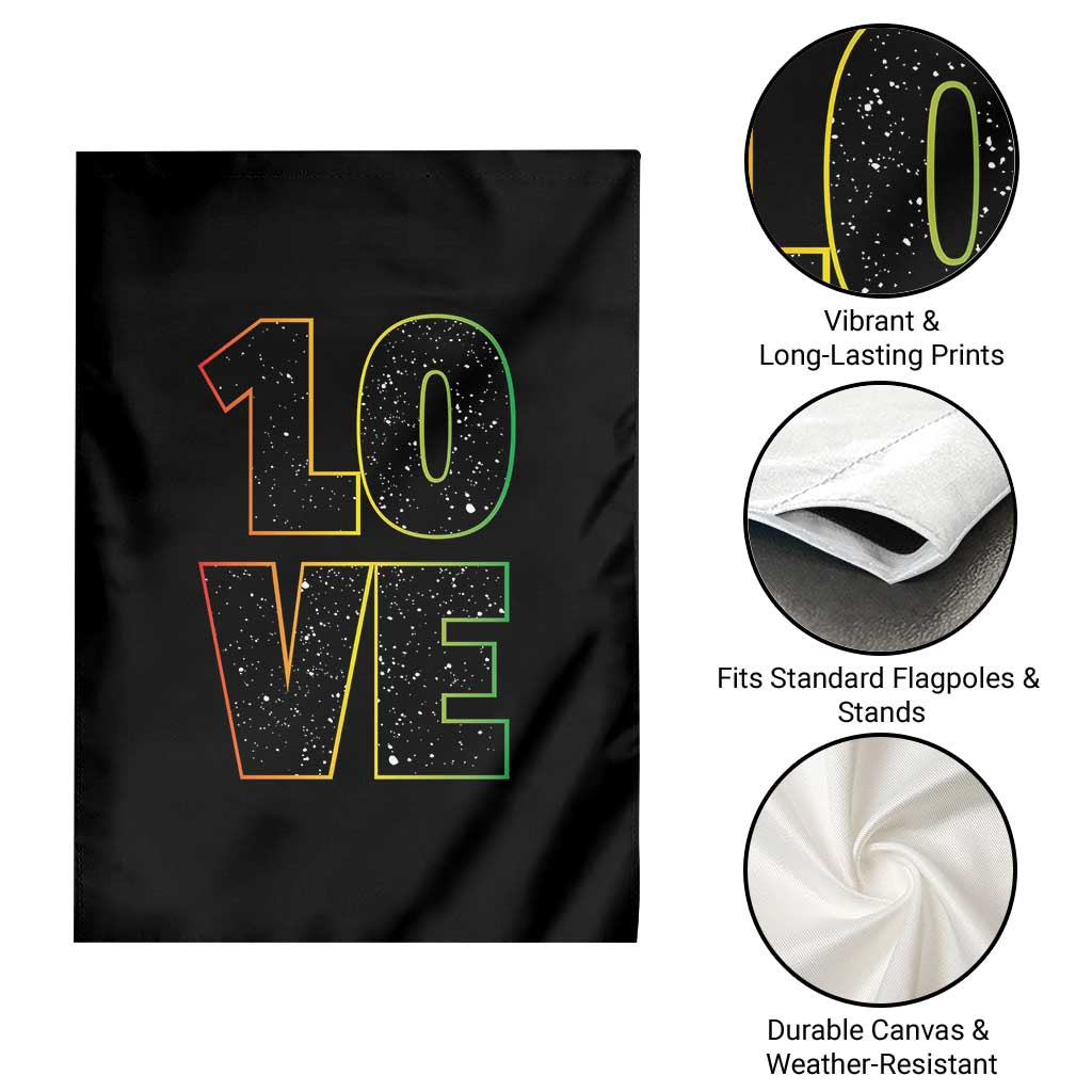 One Love Jamaican Rasta Reggage Music Garden Flag - Wonder Print Shop