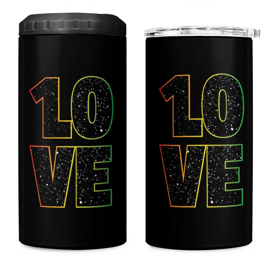 One Love Jamaican Rasta Reggage Music 4 in 1 Can Cooler Tumbler - Wonder Print Shop
