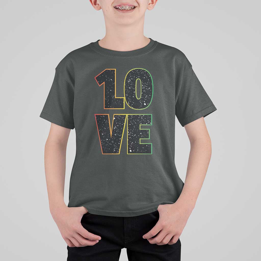 One Love Jamaican Rasta Reggage Music T Shirt For Kid - Wonder Print Shop