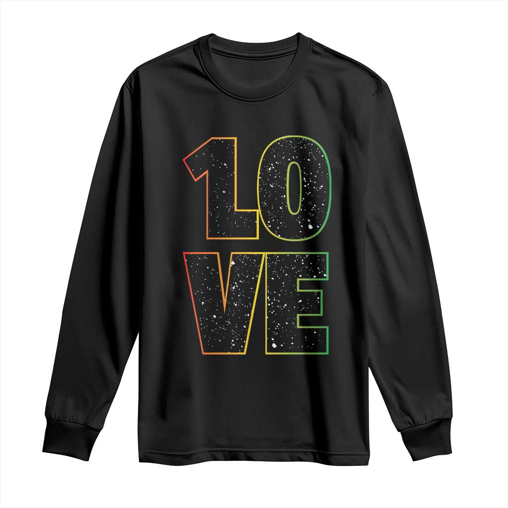 One Love Jamaican Rasta Reggage Music Long Sleeve Shirt - Wonder Print Shop