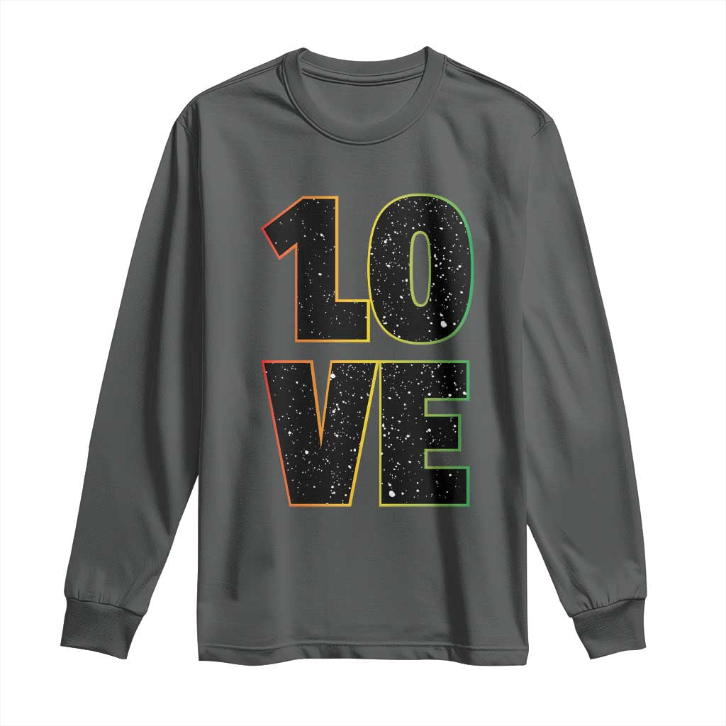 One Love Jamaican Rasta Reggage Music Long Sleeve Shirt - Wonder Print Shop