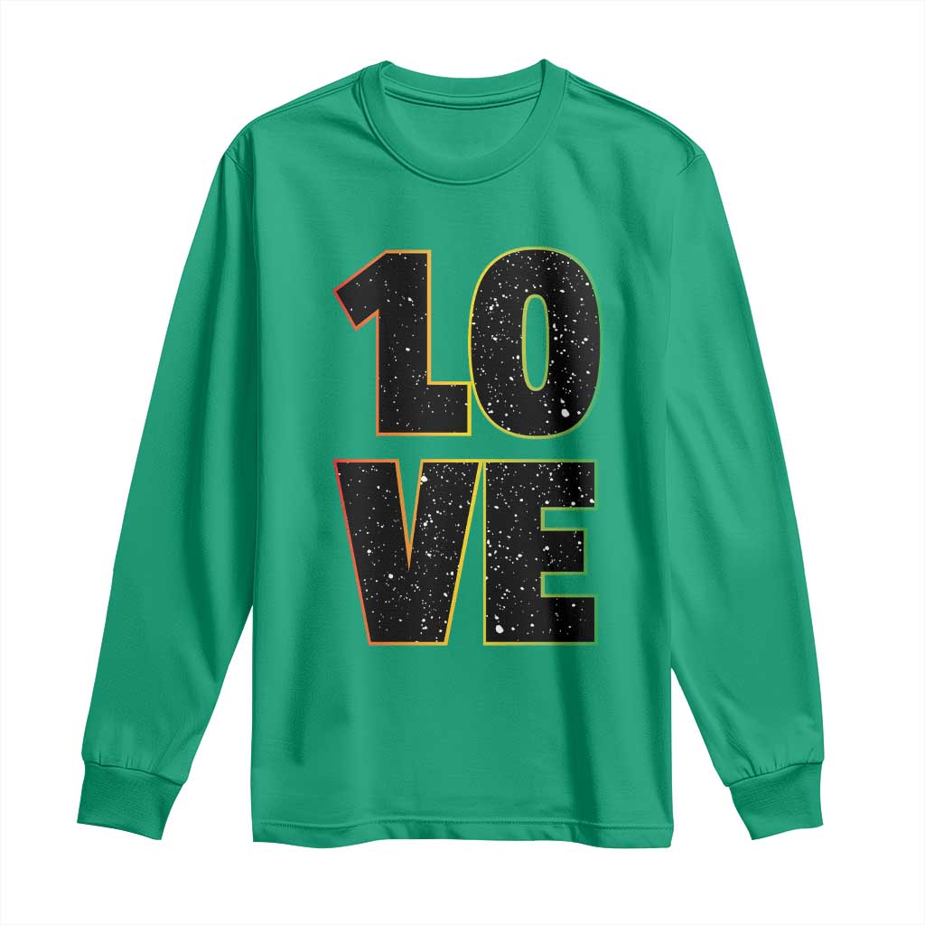 One Love Jamaican Rasta Reggage Music Long Sleeve Shirt - Wonder Print Shop