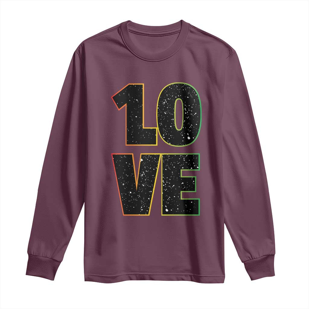 One Love Jamaican Rasta Reggage Music Long Sleeve Shirt - Wonder Print Shop