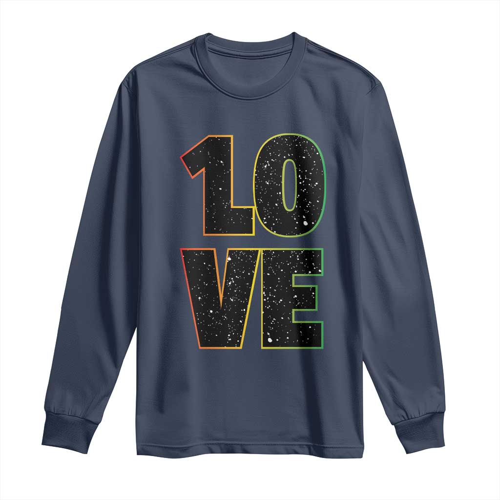 One Love Jamaican Rasta Reggage Music Long Sleeve Shirt - Wonder Print Shop