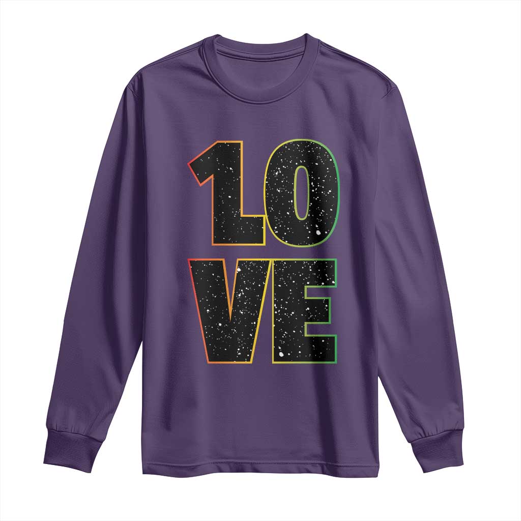 One Love Jamaican Rasta Reggage Music Long Sleeve Shirt - Wonder Print Shop