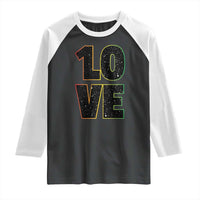 One Love Jamaican Rasta Reggage Music Raglan Shirt - Wonder Print Shop