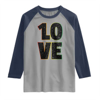 One Love Jamaican Rasta Reggage Music Raglan Shirt - Wonder Print Shop