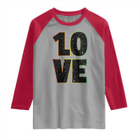 One Love Jamaican Rasta Reggage Music Raglan Shirt - Wonder Print Shop