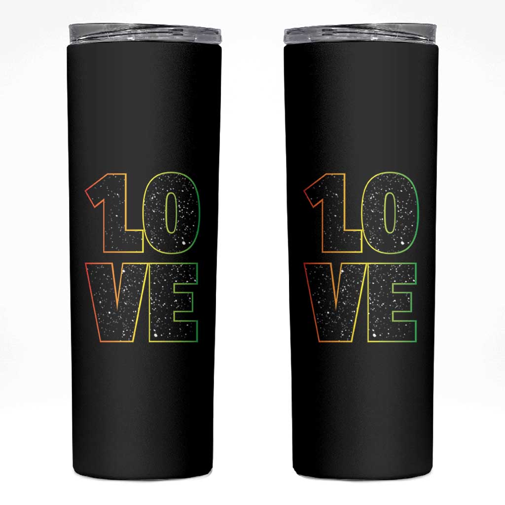 One Love Jamaican Rasta Reggage Music Skinny Tumbler - Wonder Print Shop