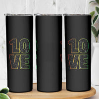One Love Jamaican Rasta Reggage Music Skinny Tumbler - Wonder Print Shop