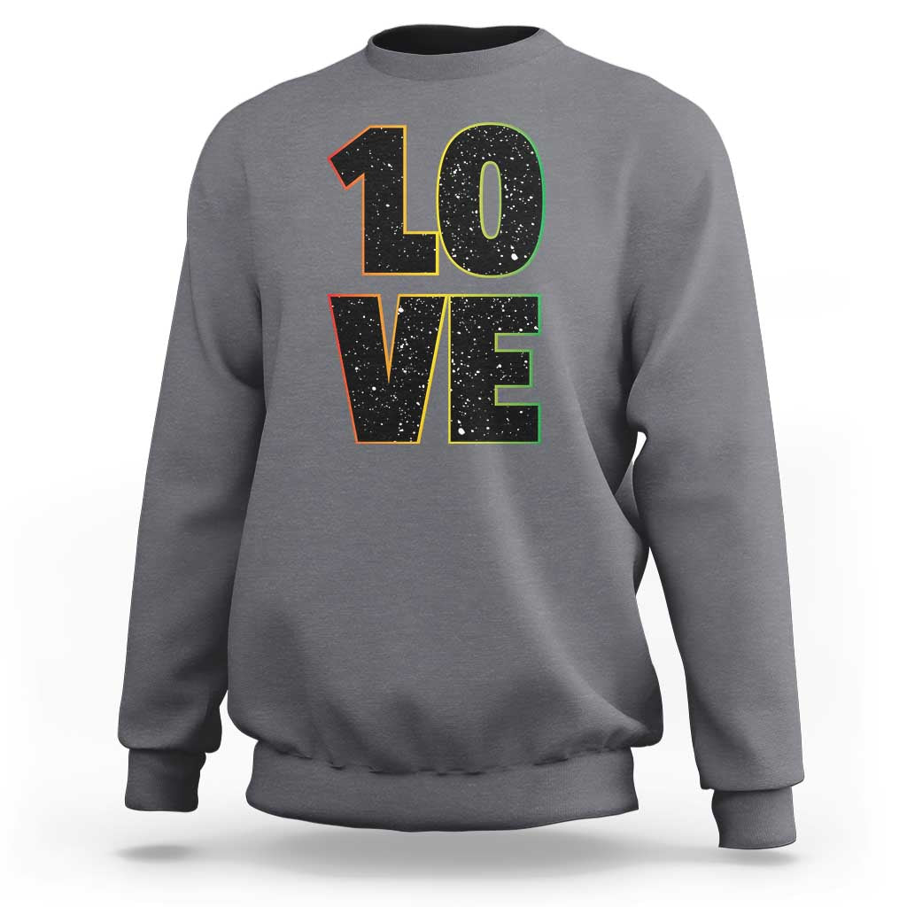 One Love Jamaican Rasta Reggage Music Sweatshirt - Wonder Print Shop