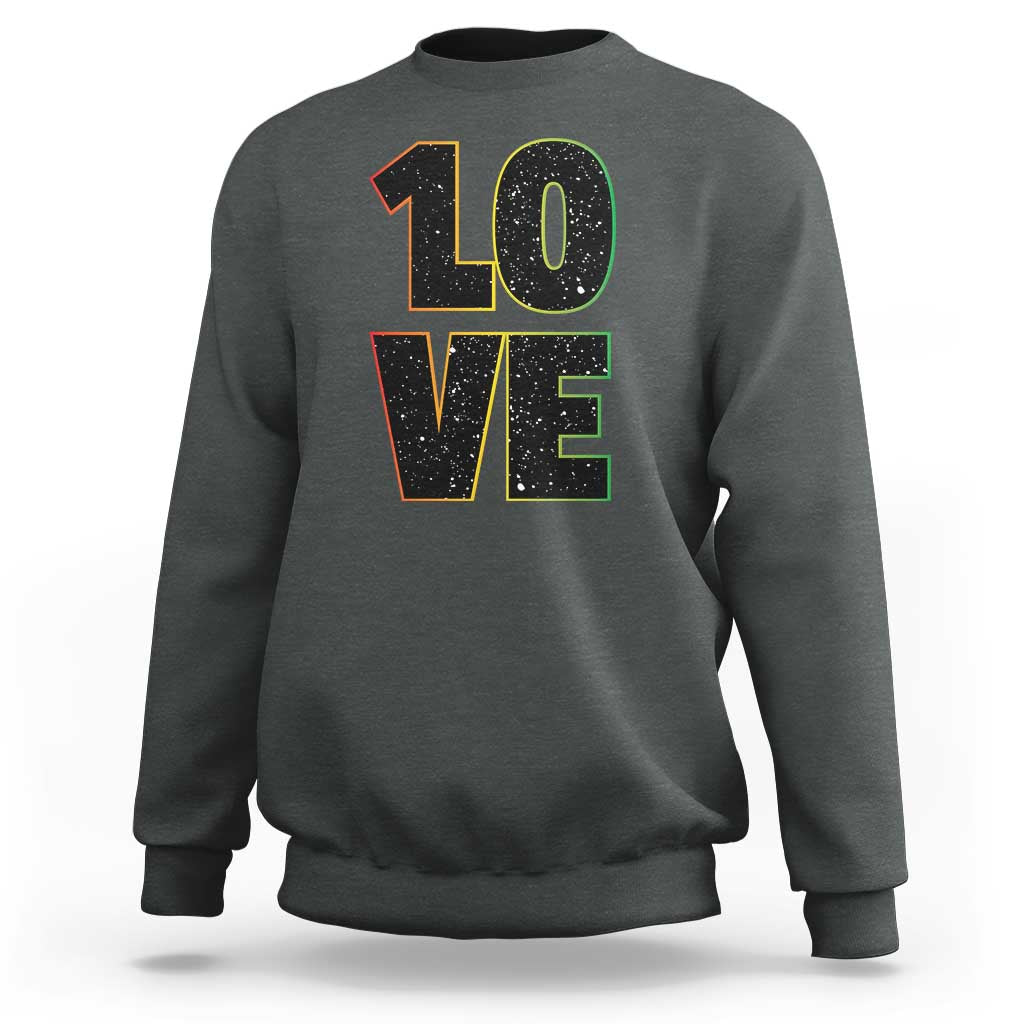 One Love Jamaican Rasta Reggage Music Sweatshirt - Wonder Print Shop
