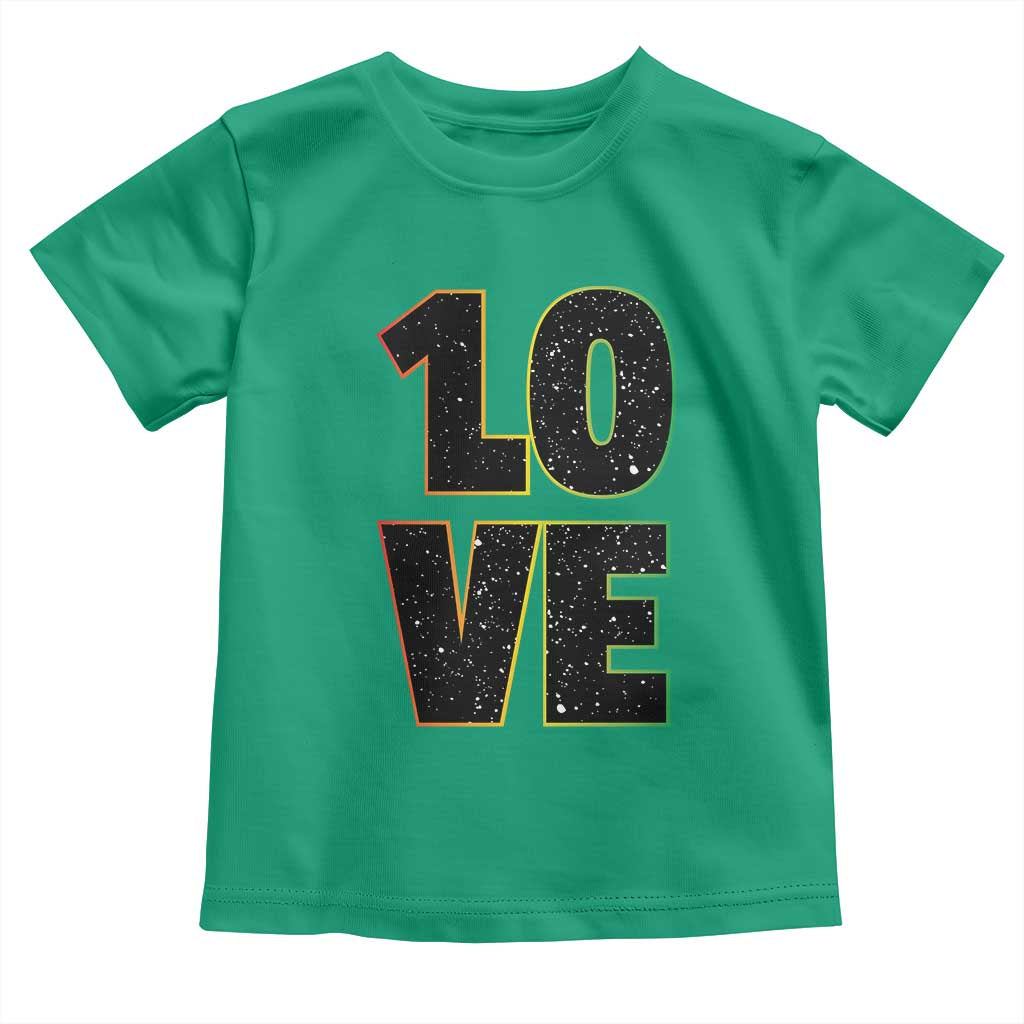 One Love Jamaican Rasta Reggage Music Toddler T Shirt - Wonder Print Shop