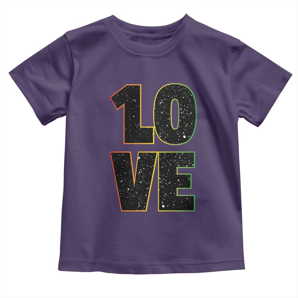 One Love Jamaican Rasta Reggage Music Toddler T Shirt - Wonder Print Shop