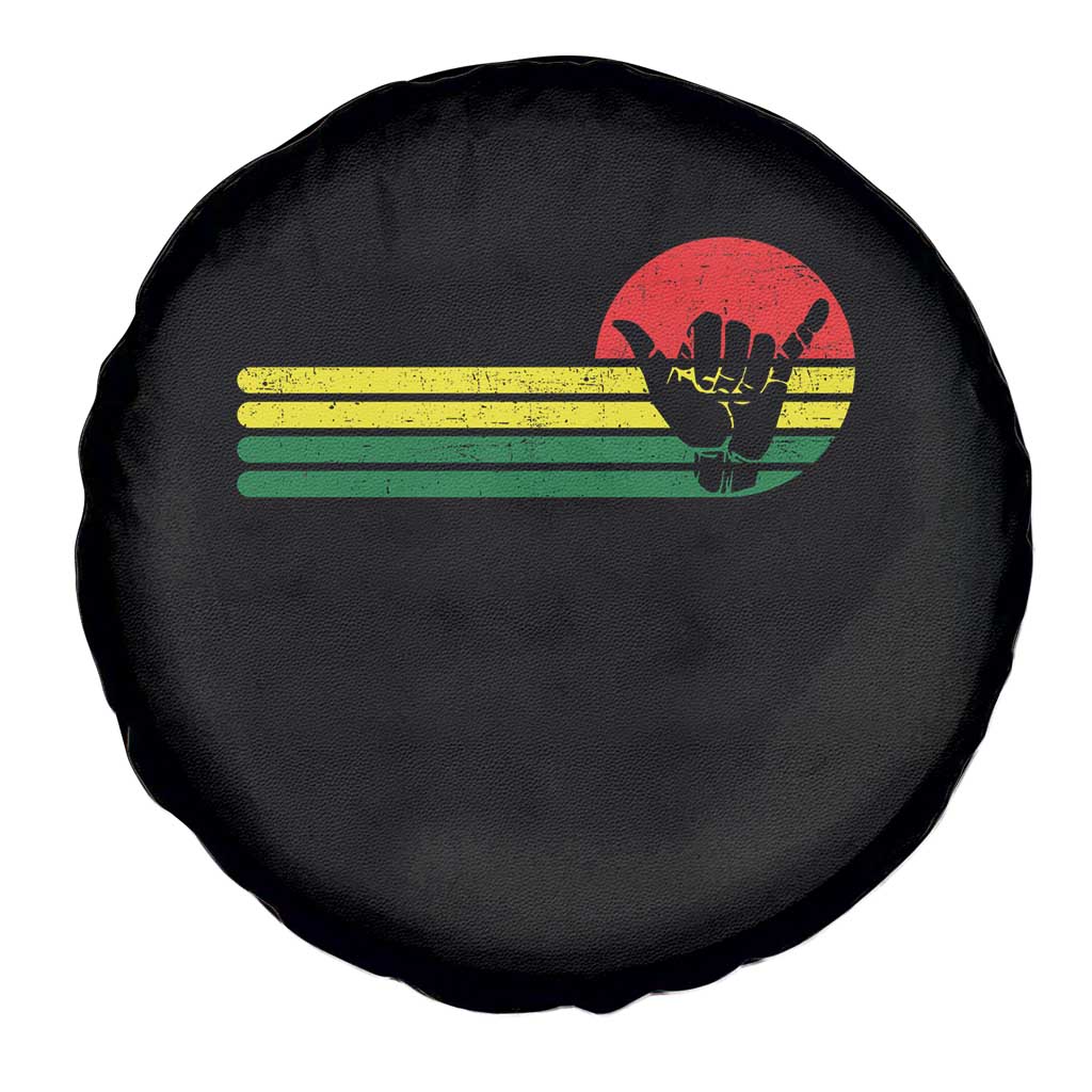 Rasta Reggae Shaka Hand Spare Tire Cover Retro Vintage Jamaica Flag Rasta Hawaii Shaka Sign - Wonder Print Shop