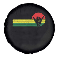 Rasta Reggae Shaka Hand Spare Tire Cover Retro Vintage Jamaica Flag Rasta Hawaii Shaka Sign - Wonder Print Shop