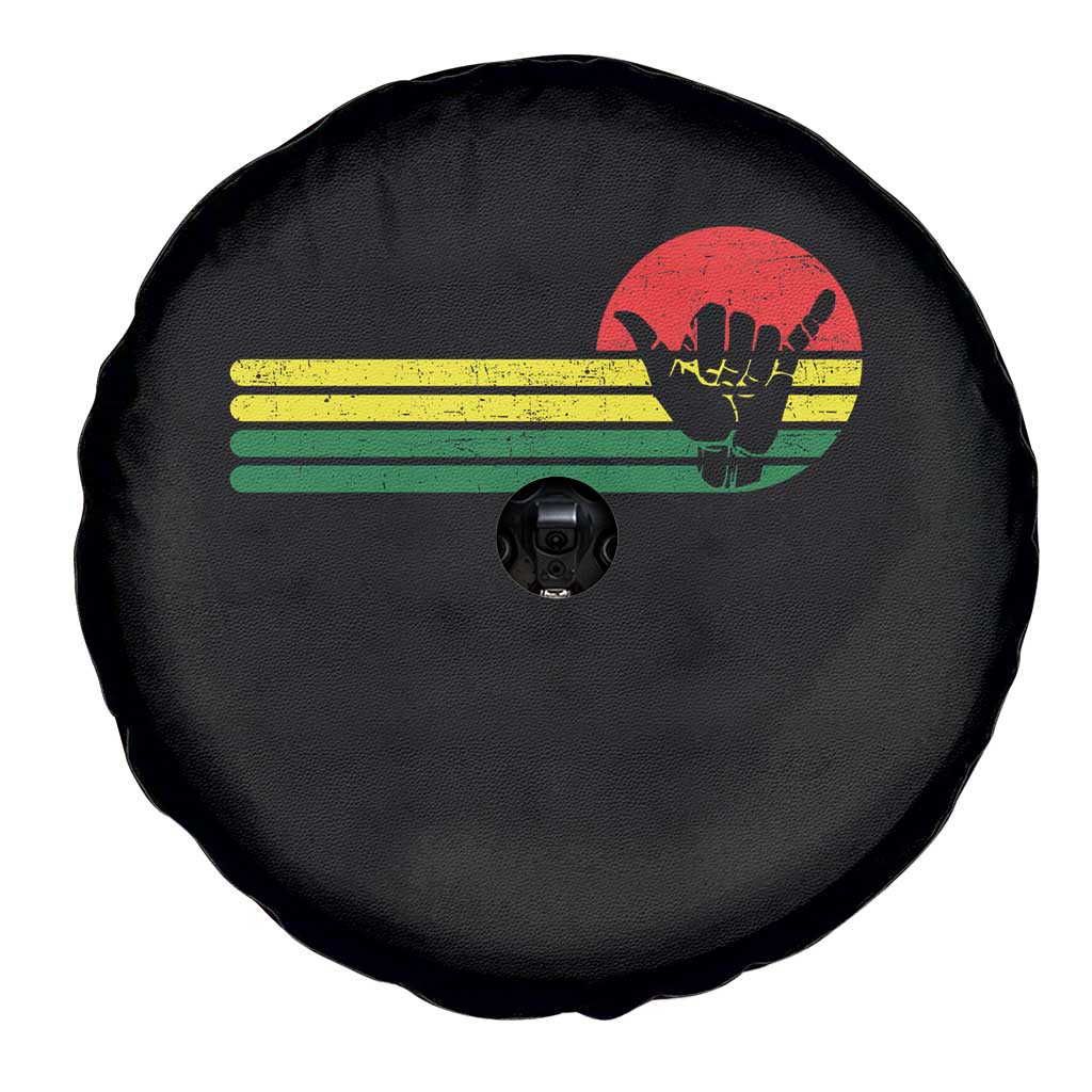 Rasta Reggae Shaka Hand Spare Tire Cover Retro Vintage Jamaica Flag Rasta Hawaii Shaka Sign - Wonder Print Shop