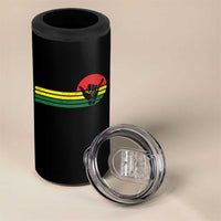 Rasta Reggae Shaka Hand 4 in 1 Can Cooler Tumbler Retro Vintage Jamaica Flag Rasta Hawaii Shaka Sign - Wonder Print Shop
