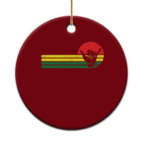 Rasta Reggae Shaka Hand Ceramic Ornament Retro Vintage Jamaica Flag Rasta Hawaii Shaka Sign - Wonder Print Shop