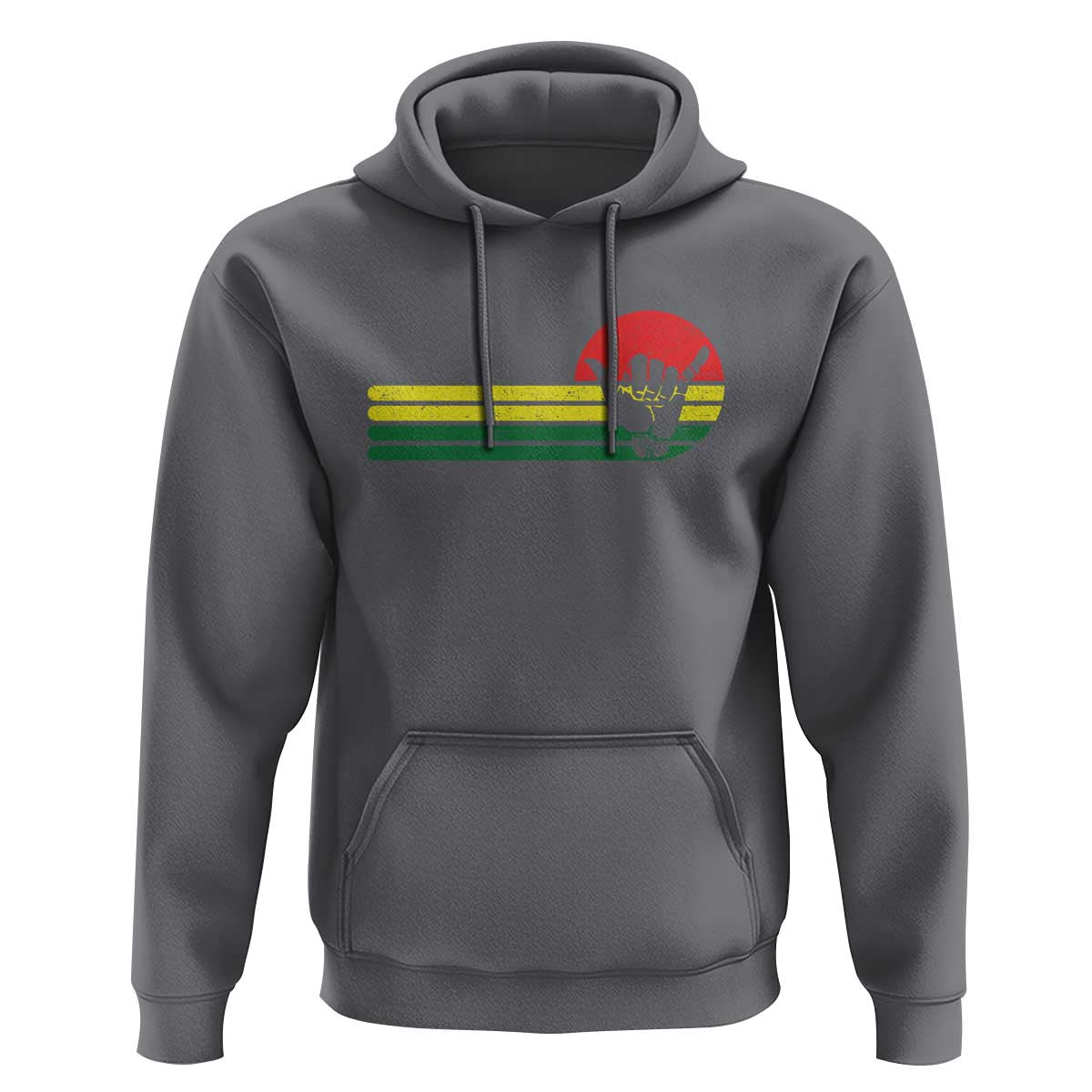 Rasta Reggae Shaka Hand Hoodie Retro Vintage Jamaica Flag Rasta Hawaii Shaka Sign - Wonder Print Shop