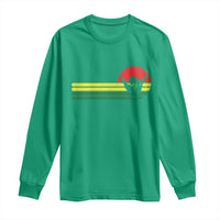 Rasta Reggae Shaka Hand Long Sleeve Shirt Retro Vintage Jamaica Flag Rasta Hawaii Shaka Sign - Wonder Print Shop