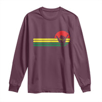 Rasta Reggae Shaka Hand Long Sleeve Shirt Retro Vintage Jamaica Flag Rasta Hawaii Shaka Sign - Wonder Print Shop