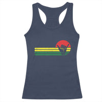 Rasta Reggae Shaka Hand Racerback Tank Top Retro Vintage Jamaica Flag Rasta Hawaii Shaka Sign - Wonder Print Shop