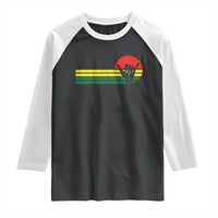Rasta Reggae Shaka Hand Raglan Shirt Retro Vintage Jamaica Flag Rasta Hawaii Shaka Sign - Wonder Print Shop