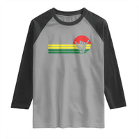 Rasta Reggae Shaka Hand Raglan Shirt Retro Vintage Jamaica Flag Rasta Hawaii Shaka Sign - Wonder Print Shop