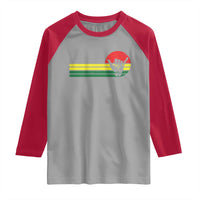 Rasta Reggae Shaka Hand Raglan Shirt Retro Vintage Jamaica Flag Rasta Hawaii Shaka Sign - Wonder Print Shop