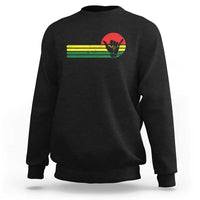 Rasta Reggae Shaka Hand Sweatshirt Retro Vintage Jamaica Flag Rasta Hawaii Shaka Sign - Wonder Print Shop