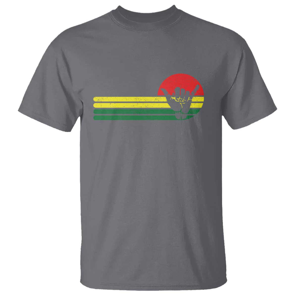 Rasta Reggae Shaka Hand T Shirt Retro Vintage Jamaica Flag Rasta Hawaii Shaka Sign - Wonder Print Shop