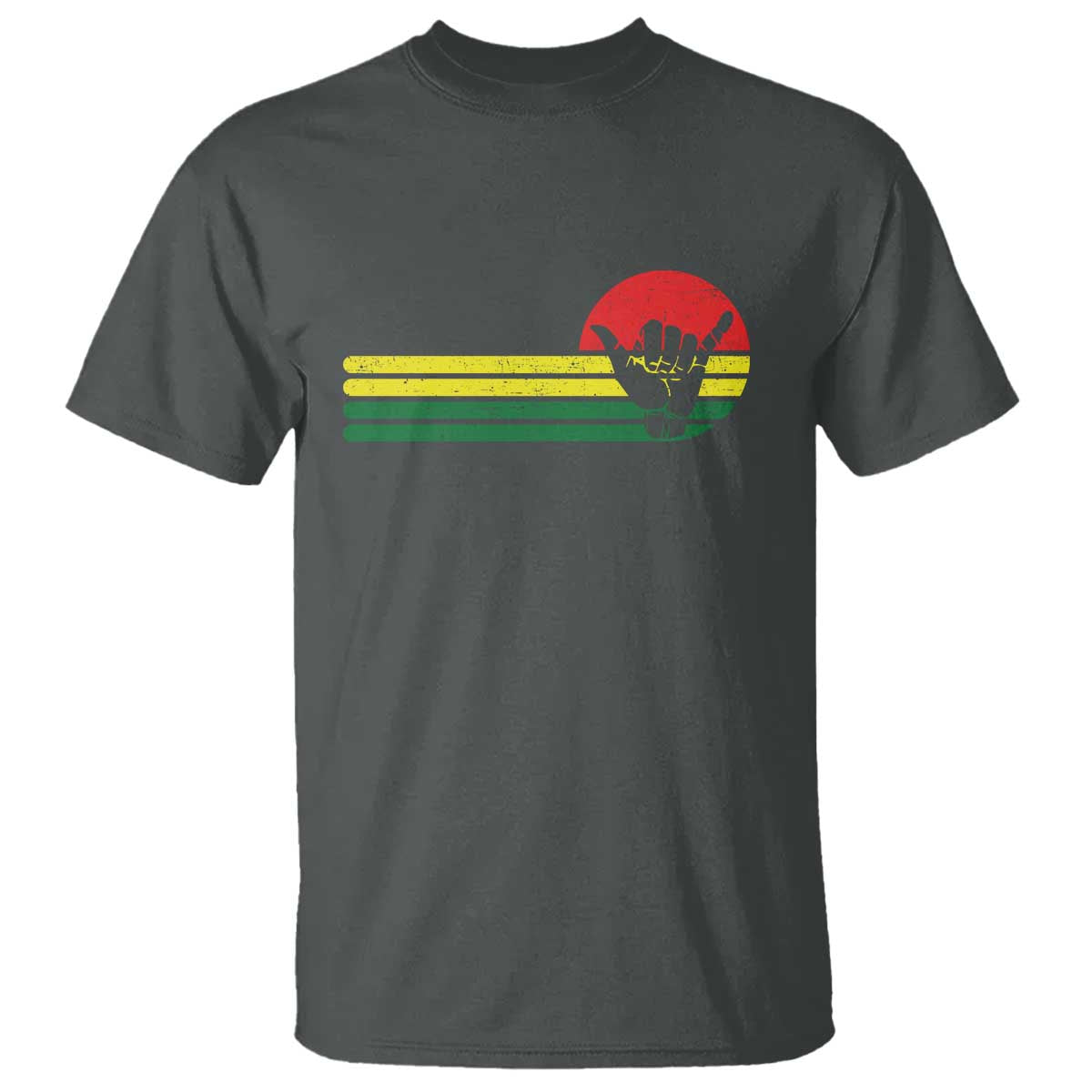 Rasta Reggae Shaka Hand T Shirt Retro Vintage Jamaica Flag Rasta Hawaii Shaka Sign - Wonder Print Shop