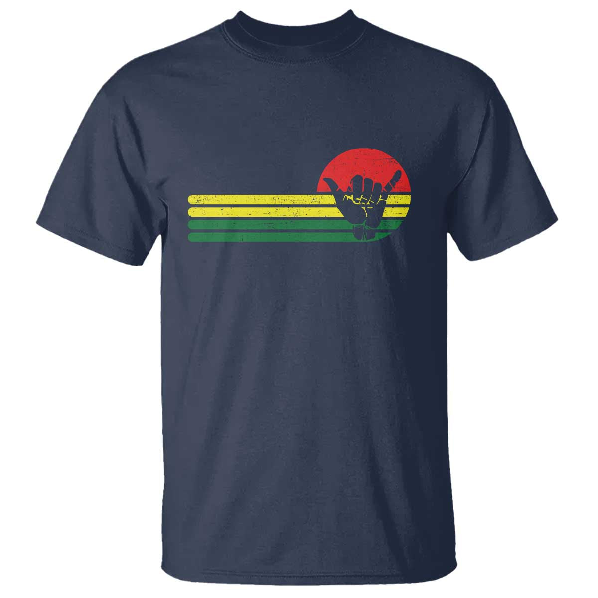Rasta Reggae Shaka Hand T Shirt Retro Vintage Jamaica Flag Rasta Hawaii Shaka Sign - Wonder Print Shop