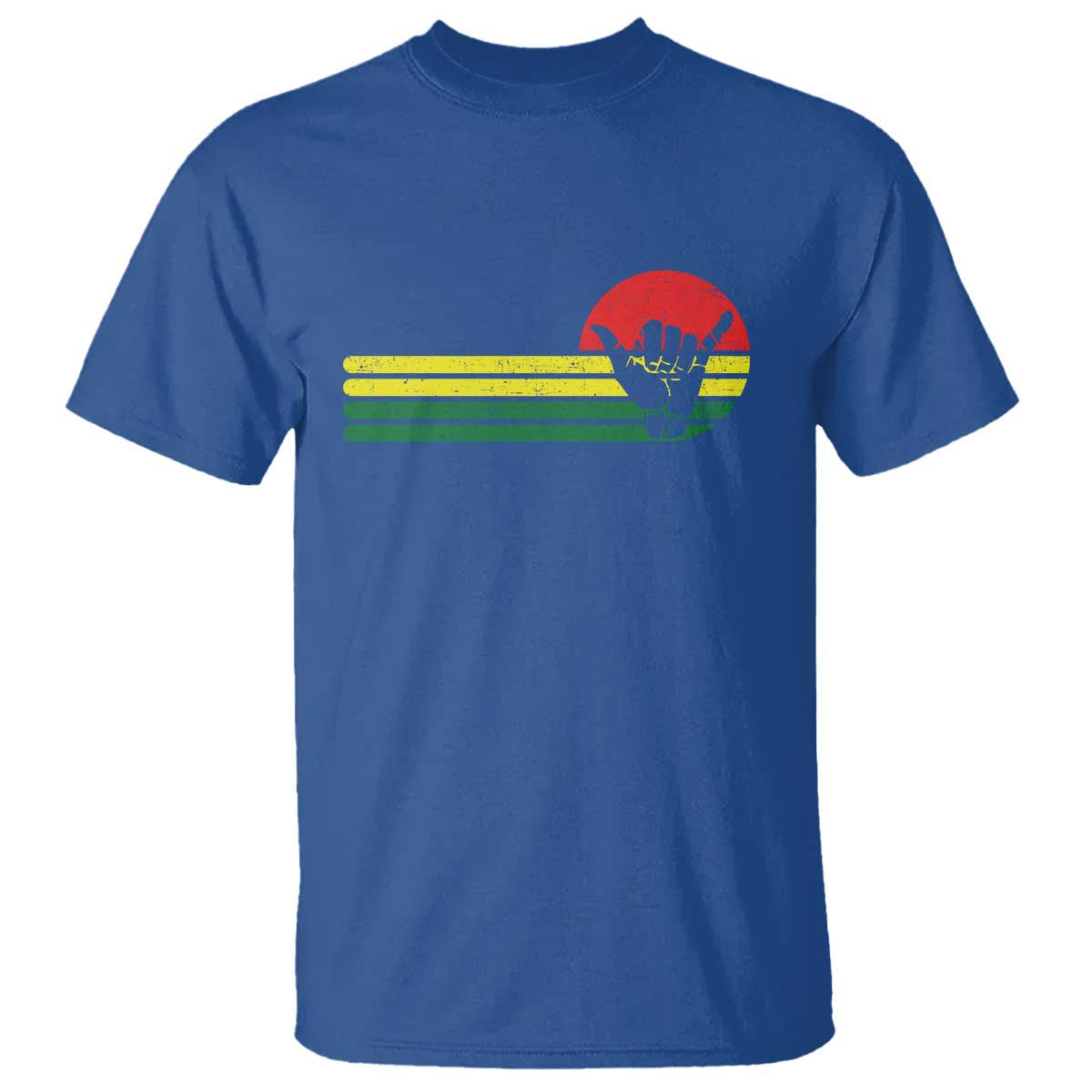Rasta Reggae Shaka Hand T Shirt Retro Vintage Jamaica Flag Rasta Hawaii Shaka Sign - Wonder Print Shop