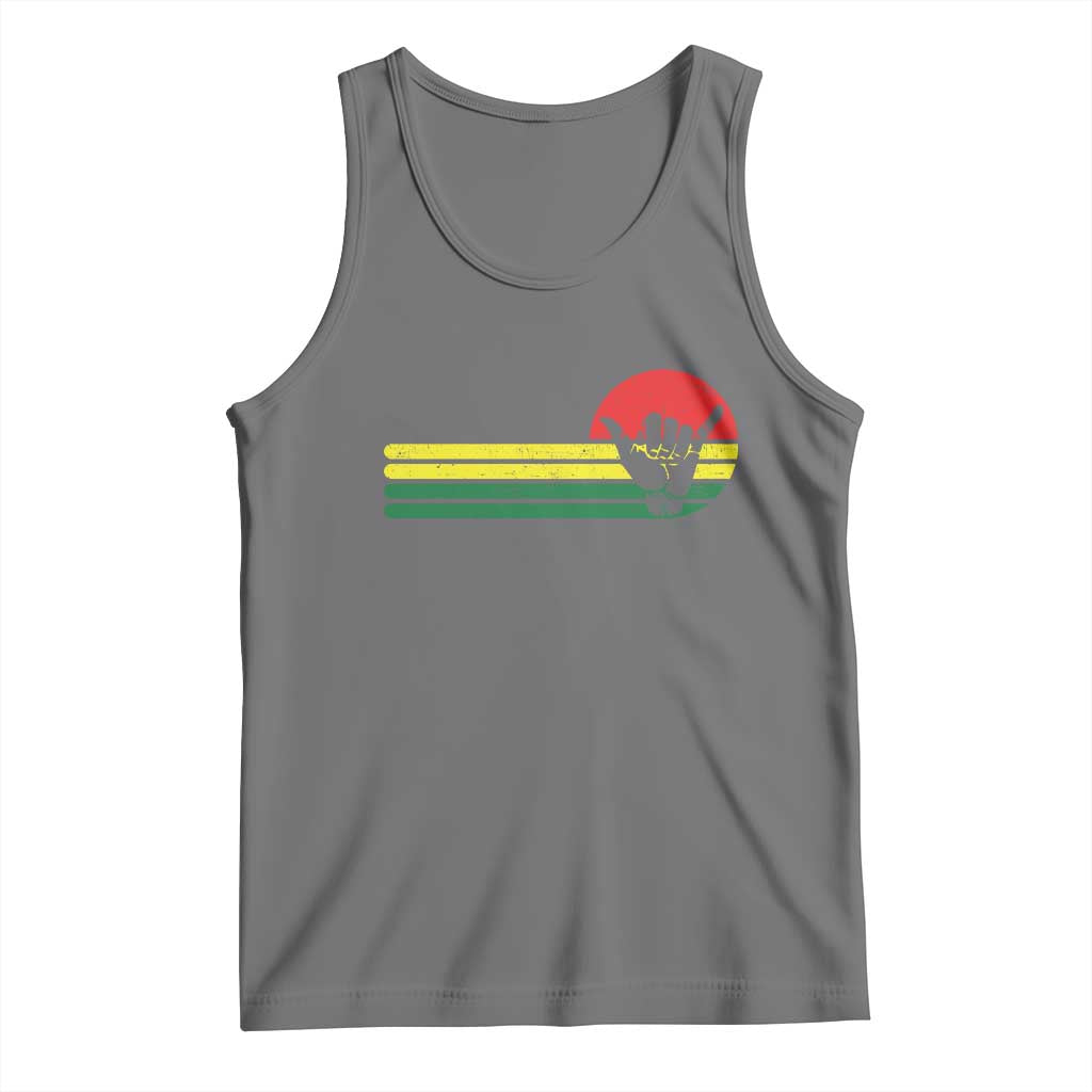 Rasta Reggae Shaka Hand Tank Top Retro Vintage Jamaica Flag Rasta Hawaii Shaka Sign - Wonder Print Shop