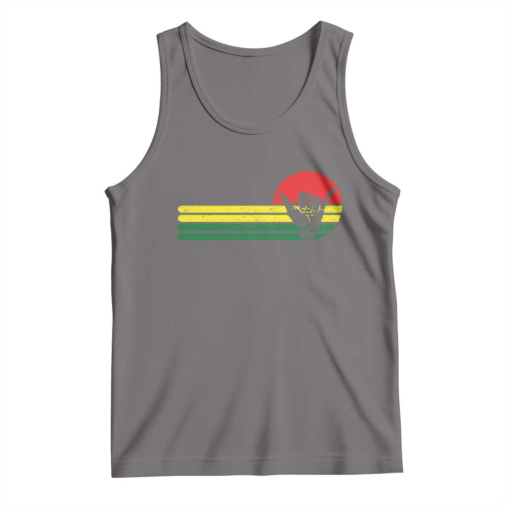 Rasta Reggae Shaka Hand Tank Top Retro Vintage Jamaica Flag Rasta Hawaii Shaka Sign - Wonder Print Shop