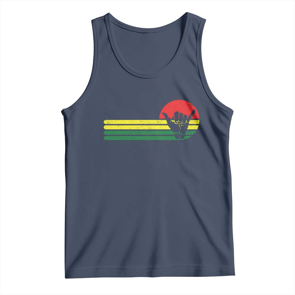 Rasta Reggae Shaka Hand Tank Top Retro Vintage Jamaica Flag Rasta Hawaii Shaka Sign - Wonder Print Shop