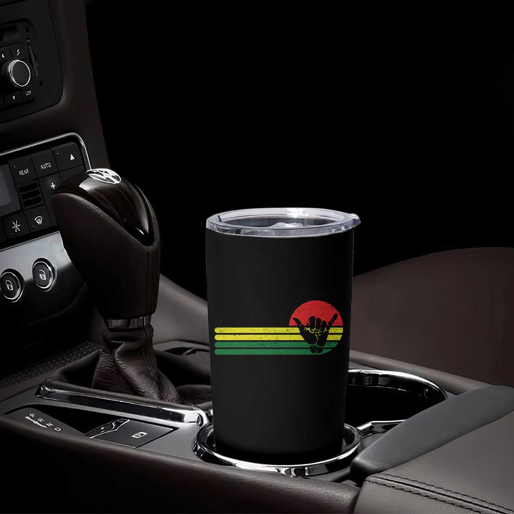 Rasta Reggae Shaka Hand Tumbler Cup Retro Vintage Jamaica Flag Rasta Hawaii Shaka Sign - Wonder Print Shop